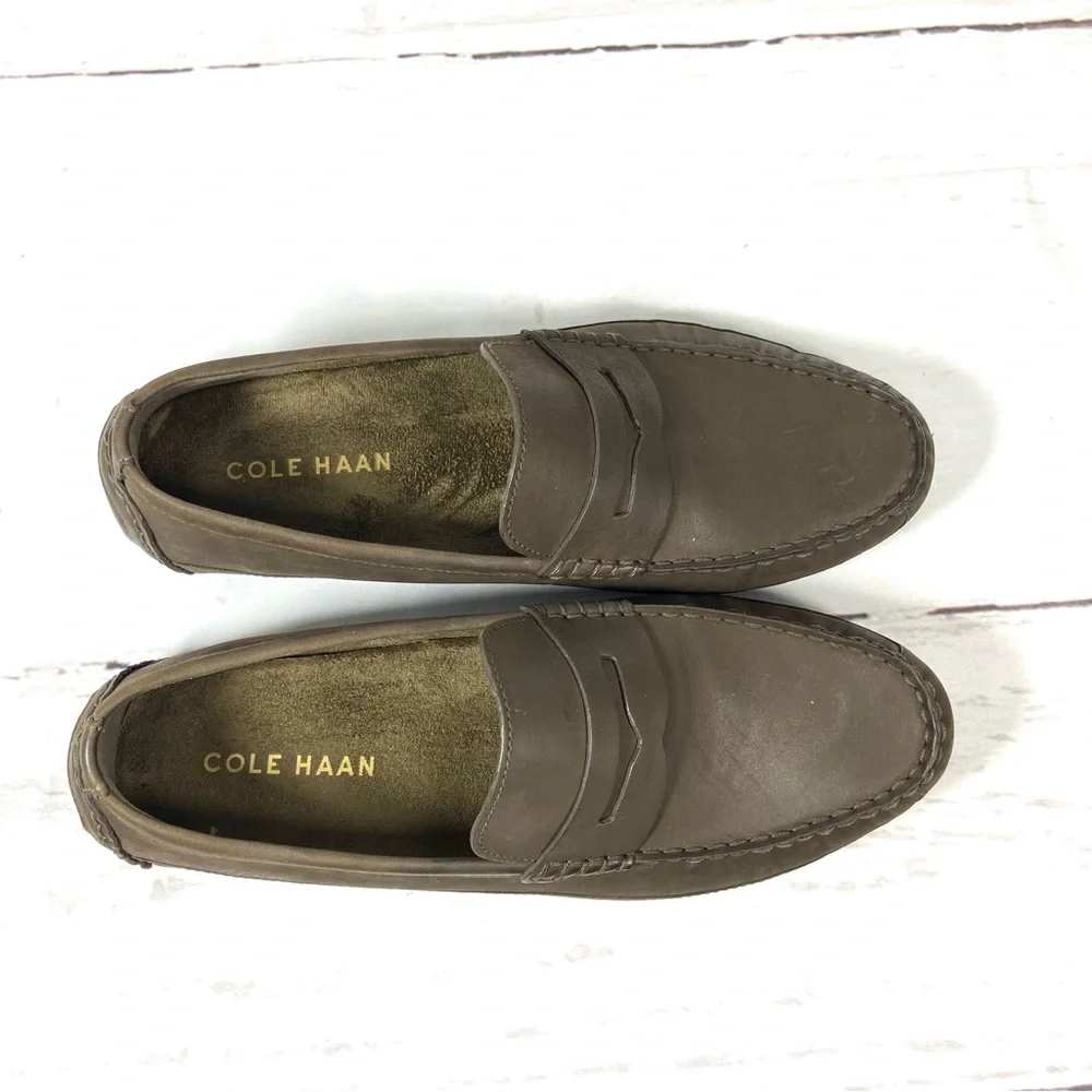 Cole Haan Grand‎ Os Mens Loafers Size 11M Brown Leather Driving Moc